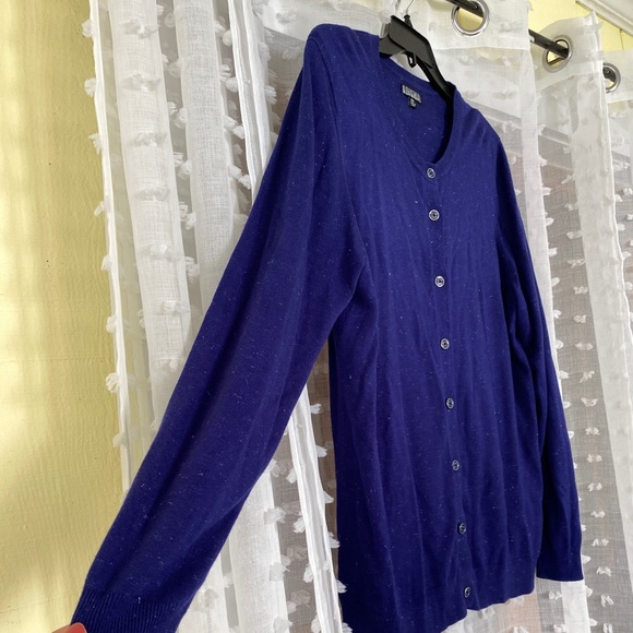 Royal blue cardigan with silver sparkle - Picture 4 of 5